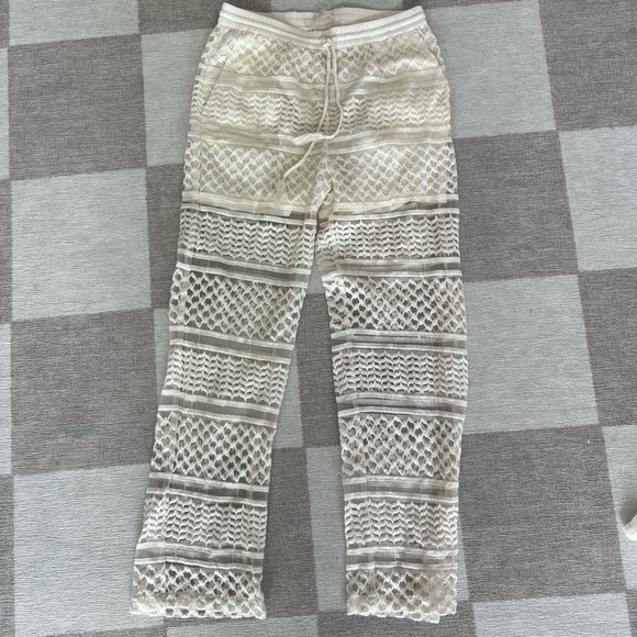 Scotch & Soda Cream Mesh Pants with Built-in Shorts - Picture 2 of 5